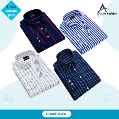 4 PCS Long sleeve Stripe Shirt