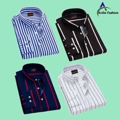 4 PCS Full Sleeves one pocket ceck shirt