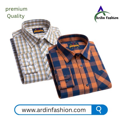 2 PCS Long sleeve Check Shirt
