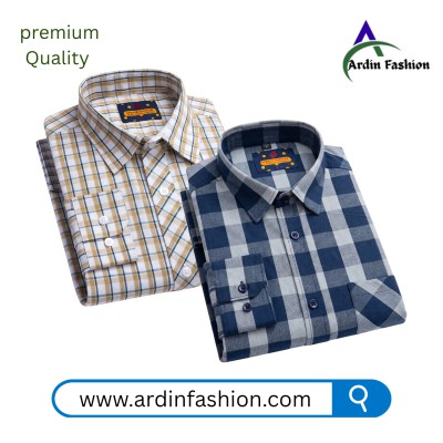 2 PCS Long sleeve Check Shirt