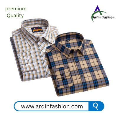 2 PCS Long sleeve Check Shirt