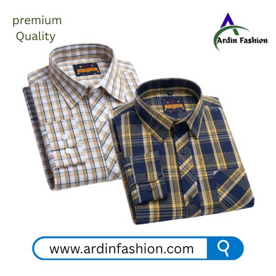 2 PCS Long sleeve Check Shirt