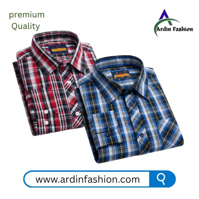 2 PCS Long sleeve Check Shirt