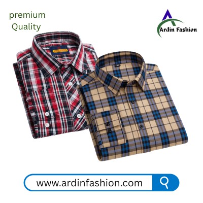 2 PCS Long sleeve check Shirt