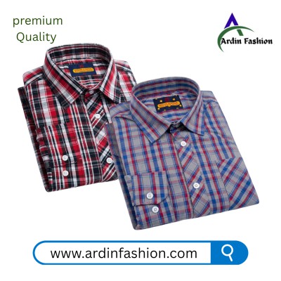 2 PCS Long sleeve Check Shirt