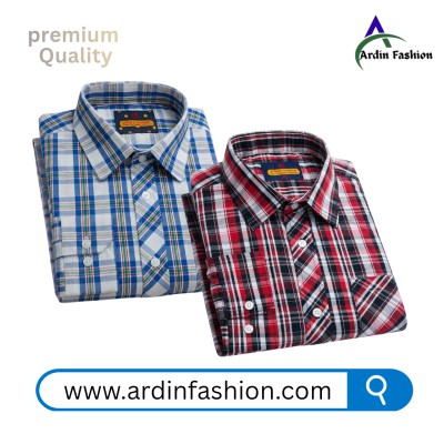 2 PCS Long sleeve Check Shirt