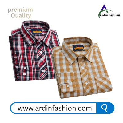 2 PCS Long sleeve Check Shirt