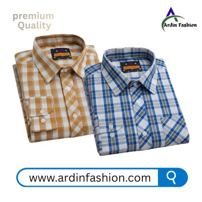 2 PCS Long sleeve Check Shirt