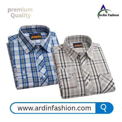 2 PCS Long sleeve Check Shirt