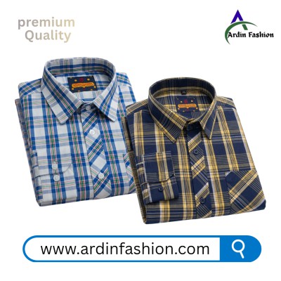 2 PCS Long sleeve Check Shirt
