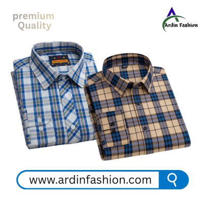 2 PCS Long sleeve Check Shirt
