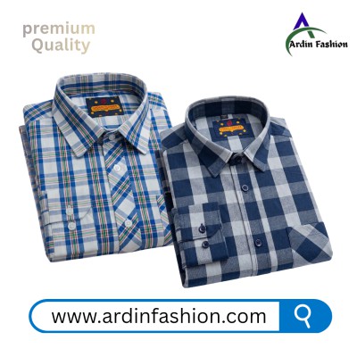 2 PCS Long sleeve Check Shirt