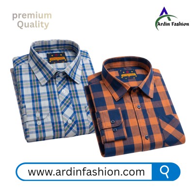 2 PCS Long sleeve Check Shirt