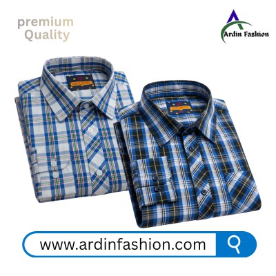 2 PCS Long sleeve Check Shirt