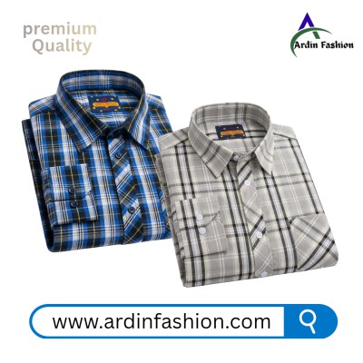2 PCS Long sleeve Check Shirt