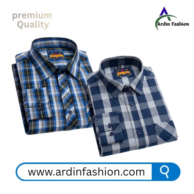 2 PCS Long sleeve Check Shirt