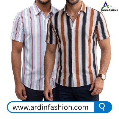 2 PCS Linen Cotton Print Half Sleeve Shirt.