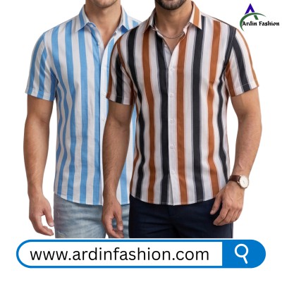 2 PCS Linen Cotton Print Half Sleeve Shirt.