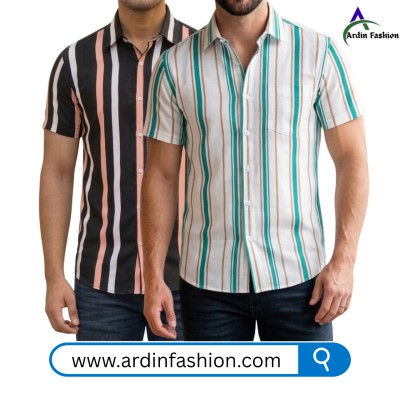 2 PCS Linen Cotton Print Half Sleeve Shirt.