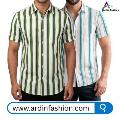 2 PCS Linen Cotton Print Half Sleeve Shirt.