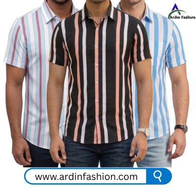 3 PCS Linen Cotton Print Half Sleeve Shirt.