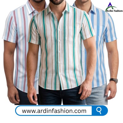 3 PCS Linen Cotton Print Half Sleeve Shirt.