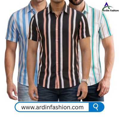 3 PCS Linen Cotton Print Half Sleeve Shirt.
