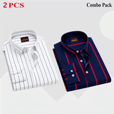 2 PCS Full Sleeves one pocket ceck shirt