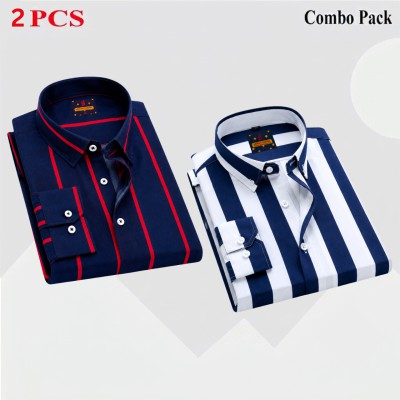 2 PCS Full Sleeves one pocket ceck shirt