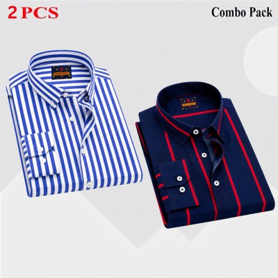2 PCS Full Sleeves one pocket ceck shirt