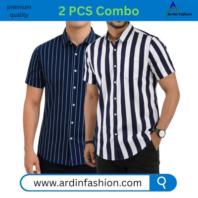 2 PCS Half Sleeve Print Shirt