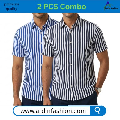 2 PCS Half Sleeve Print Shirt