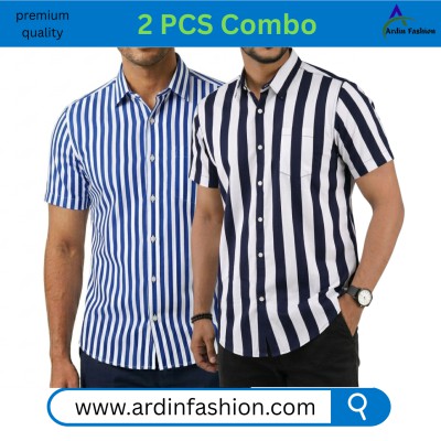 2 PCS Half Sleeve Print Shirt