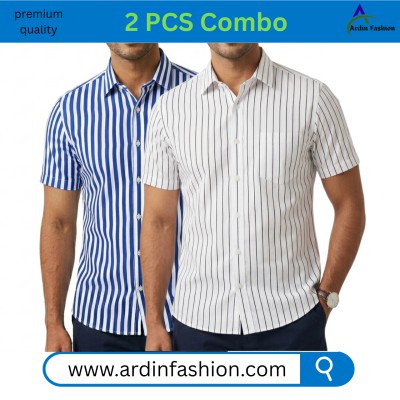 2 PCS Half Sleeve Print Shirt